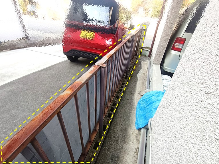 忠岡町　フェンス撤去部分